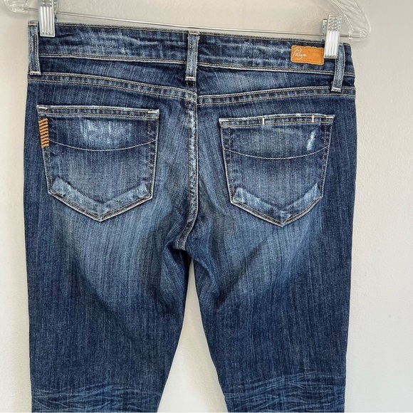 Paige Women's Skyline Distressed Skinny Ankle Jeans Sz 27 Low Rise - Picture 6 of 11